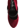 Krause High Block Heel Velvet Pumps