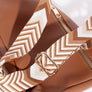 Fame PU Leather Chevron Strap Crossbody Bag
