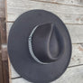 Wide brim panama hat in vegan felt with Jacquard t
