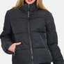 Zenana Zip Up Turtleneck Puffer Jacket with Pockets
