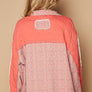 POL Floral Patchwork Zip Up Long Sleeve Jacket