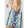 DIONA J 2-IN-1 BEACH TOWEL TOTE BAG COLOR NAVY BLUE