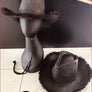 Straw Fringe Basket Weave Cowboy Hat