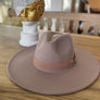 Wide brim panama hat in vegan felt