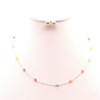 MULTI COLORED BEAD CHARM NECKLACE