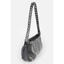 DIONA J ICONIC STUDDED FASHION SHOULDER BAG COLOR BLACK