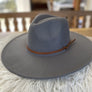Structured wide brim panama hat in vegan felt With