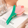 Daisy Tulip Hair Claw Luxury Style Pink