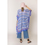 DIONA J TILE PRINT KIMONO ONE SIZE COLOR BLUE