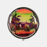 Nicole Lee USA Print Metallic Circular Small Pill Case