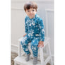 Diona J 8Y-12Y Unisex Kids Marbling Tiedye Sung Fit Sleepwear Pajamas Set Size S