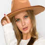 Vegan Felt Panama Upturned Brim HAT FOR WOMEN