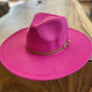 Structured wide brim panama hat With leather belt