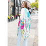 DIONA J FLORAL PRINT KIMONO ONE SIZE MULTICOLOR
