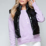 Snobbish Zip Up Turtleneck Shiny Quilted Vest