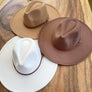 Structured wide brim panama hat With leather belt