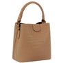 DIONA J WOMEN'S FASHION TEXTURED HANDLE CROSSBODY BAG COLOR TAN