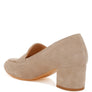 Astra Block Heel Genuine Suede Loafers