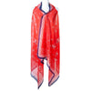 DIONA J SMOOTH LONG STAR PRINT KIMONO ONE SIZE COLOR RED