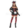 Dark Queen of Hearts 6 Pc Multicolor Mini Dress Women's Costume Set Size M/L