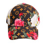Black Monogram Flower Cap