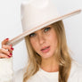 Vegan Felt Panama Upturned Brim HAT FOR WOMEN