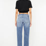 Kancan Mid Rise Distressed Straight Jeans