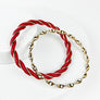 TWISTED LEATHER BANGLE BRACELET