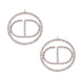 Silver Metal Round CD Studs