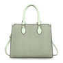 Purse Green Pebble Grain Satchel Handbag for Women