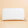 Zipper Wallet White Soft Grain for Women