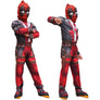 Boys Heroes 3D Print Bodysuit Red Suit Zentai Onesie Spandex Jumpsuit with Mask Fiber Belt Set Halloween Costume Set (Extra Small)