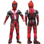Boys Heroes 3D Print Bodysuit Red Suit Zentai Onesie Spandex Jumpsuit with Mask Fiber Belt Set Halloween Costume Set (Extra Small)