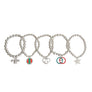 Silver Luxe Charm Stretch Bracelets
