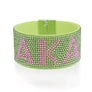 AKA Sorority Green Rhinestone Magnetic Bracelet