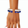 ZPB Sorority 2 Pcs Blue White Cable Bangles