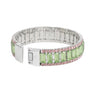 AKA Sorority Green Baguette Bling Tennis Bracelet