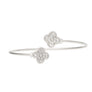 Bangle Silver Pave Quatrefoil Clover Bracelet