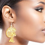 Dangle Yellow Med Afro Butterfly Earrings Women