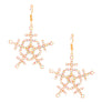 Dangle Gold Medium Snowflake Earrings for Women
