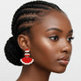 Dangle Santa Baby Red Sweetheart Dress Earrings