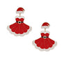 Dangle Santa Baby Red Sweetheart Dress Earrings