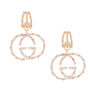 Hoops Gold Crystal Italian Luxe Charm Earrings