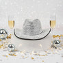 Fedora Black with Silver Rhinestone Bling Hat