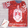 DST Sorority Red and White Sequin Jersey Shirt