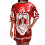 DST Sorority Red and White Sequin Jersey Shirt
