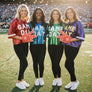 Jersey ZPB Blue White Sequin GAME DAY Crop Top
