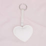 Handbag Clip Gleaming White Heart Padded Charm