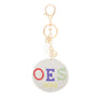 OES Sorority White Padded Sorority Keychain