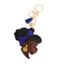 Blue Headband Woman Keychain